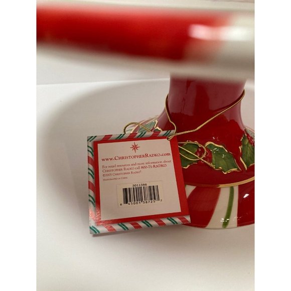 Christopher Radko Holiday Christopher Radko Letters To Santa Cake Stand Footed Cake Plate In